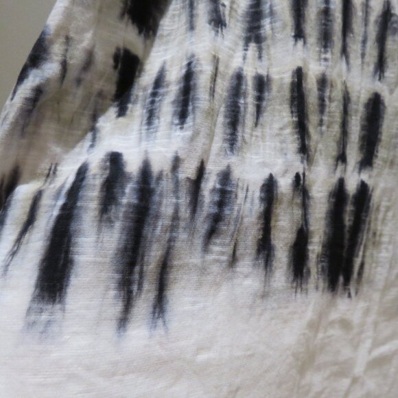 GILDA MIDANI Maria Maxi Dress in Black White Tie Dye Lagenlook Artsy Boho NWT - Picture 9 of 15